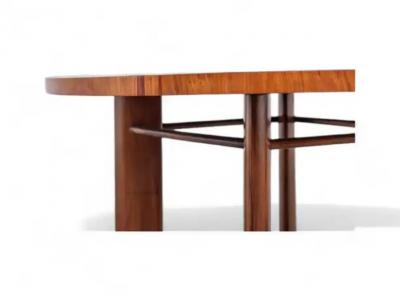 Joaquim Tenreiro Round Dining Table with Curved Legs by Joaquim Tenreiro 1950s
