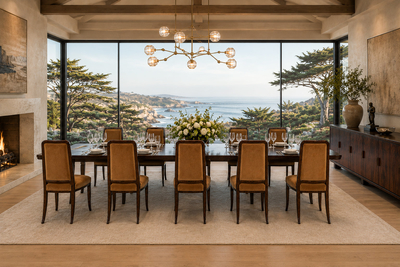 Joaquim Tenreiro Set of 10 Dining Chairs in Brazilian Rosewood Italian Mohair Velvet