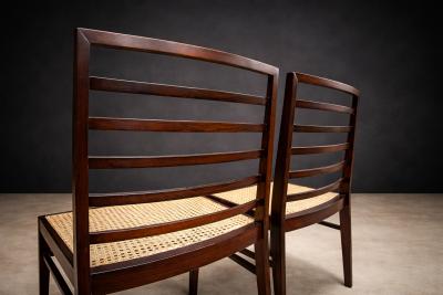 Joaquim Tenreiro Set of 4 Chairs in Rosewood Cane Joaquim Tenreiro 1950s