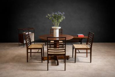Joaquim Tenreiro Set of 4 Chairs in Rosewood Cane Joaquim Tenreiro 1950s