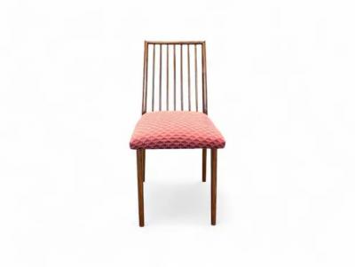 Joaquim Tenreiro Set of 6 Chairs in Caviuna Wood Fabric by Joaquim Tenreiro c 1950s