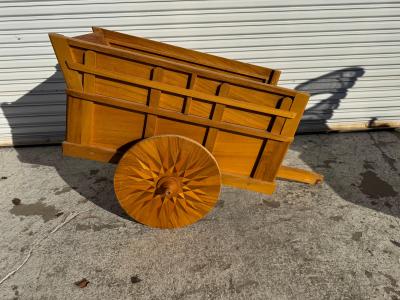 Joaquin Chaveri Inlaid Wooden Rolling Cart