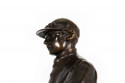 Jockey Horse Vainqueur du Derby Bronze Sculpture after Pierre Jules Mene