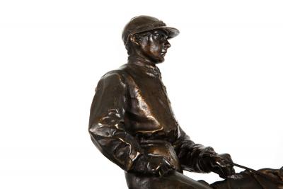 Jockey Horse Vainqueur du Derby Bronze Sculpture after Pierre Jules Mene