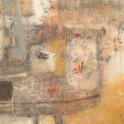 Joe Caroff MC Abstract Color Field Still Life entitled Foyer in Oil On Canvas Joe Caroff