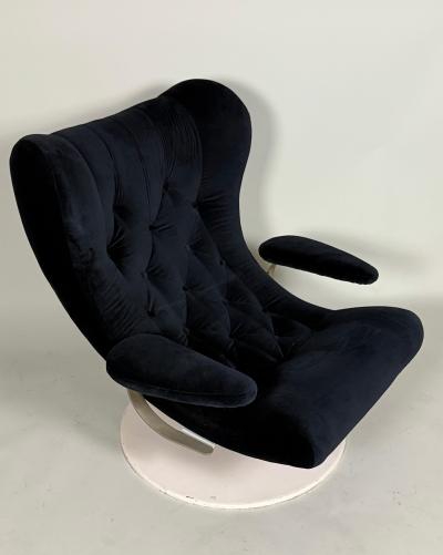 Joe Colombo 2 Rare Prototype Italian Organic Modern Swivel Lounge Chairs Joe Colombo 1970