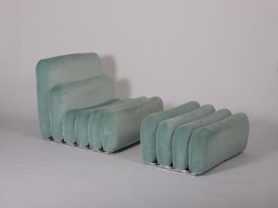 Joe Colombo Additional System armchairs and ottomans by Joe Colombo for Sormani c1968