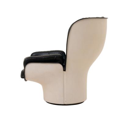 Joe Colombo Elda Chair Joe Colombo Comfort Black and Creme Italy circa 1970