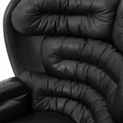 Joe Colombo Elda Chair Joe Colombo Comfort Black and Creme Italy circa 1970