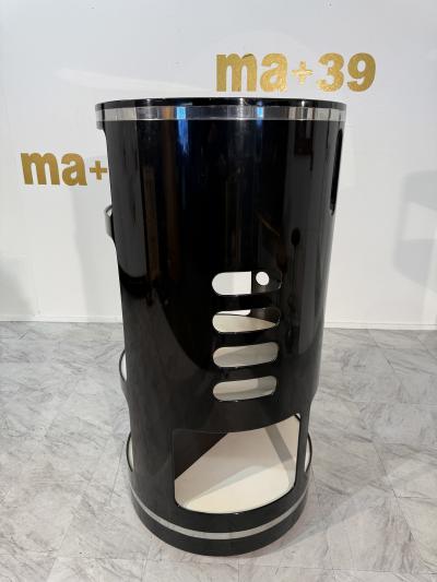 Joe Colombo Joe Colombo Black Lacquer Bar Cabinet Italy 1970s