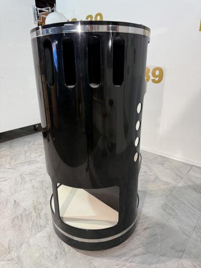 Joe Colombo Joe Colombo Black Lacquer Bar Cabinet Italy 1970s