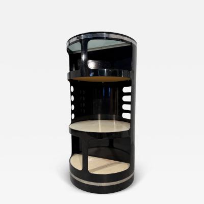 Joe Colombo Joe Colombo Black Lacquer Bar Cabinet Italy 1970s