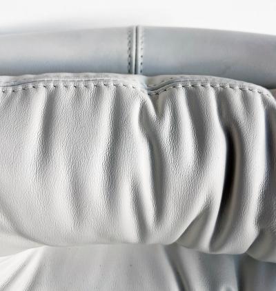 Joe Colombo Joe Colombo Elda Swivel Chair Fratelli Longhi White Leather 4 Available