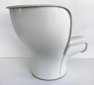 Joe Colombo Joe Colombo Elda Swivel Chair Fratelli Longhi White Leather 4 Available