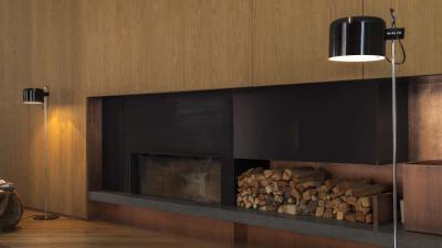 Joe Colombo Joe Colombo Model 3321 Coup Floor Lamp in Black for Oluce