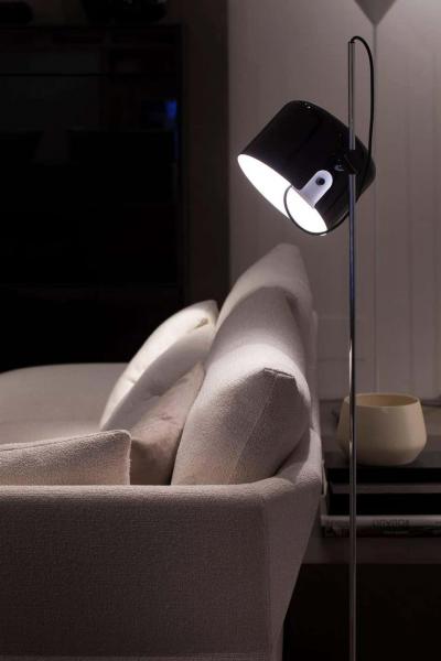 Joe Colombo Joe Colombo Model 3321 Coup Floor Lamp in Black for Oluce