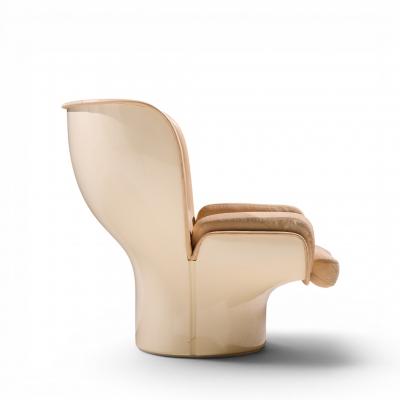 Joe Colombo Joe Colombo for Comfort Model 1005 Fiberglass and Leather Elda Lounge Chair