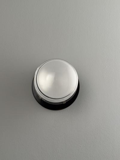 Joe Colombo Pair of Joe Colombo Black Fresnel Glass Metal Wall Lamps for Oluce