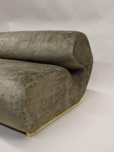 Joe Colombo Rare Italian Mid Century Modern Curvilinear Sofa or Settee Joe Colombo 1970