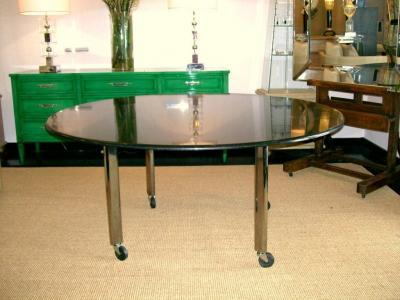 Joe D urso Joe Durso for KNOLL International Black Granite Top Round Dining Table