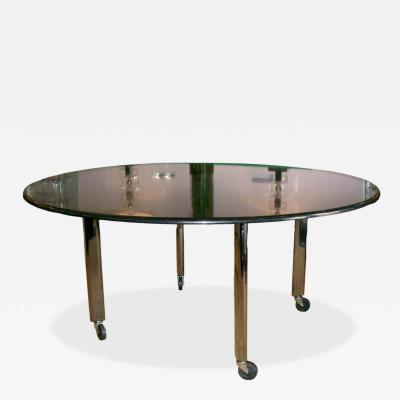 Joe D urso Joe Durso for KNOLL International Black Granite Top Round Dining Table