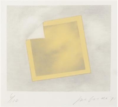 Joe Goode Untitled yellow folded photo 1971