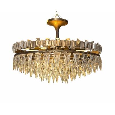 Joe Nye Modern Joe Nye Trillion Large Flush Mount in Hand Rubbed Brass