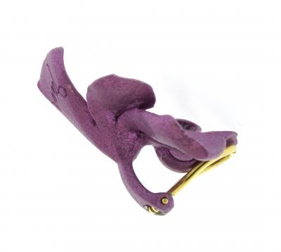 Joel Arthur Rosenthal JAR Aluminum Pansy Violet Earrings