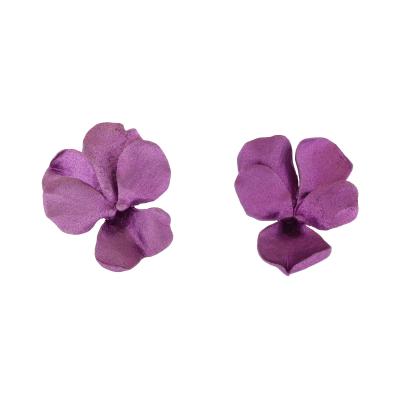 Joel Arthur Rosenthal JAR Aluminum Pansy Violet Earrings