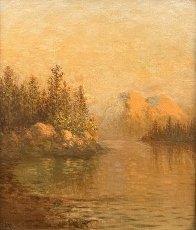 Johan Christian Olsen Hammerstad Mountainous Lake Landscape Norway 