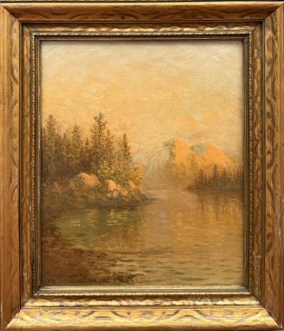 Johan Christian Olsen Hammerstad Mountainous Lake Landscape Norway 