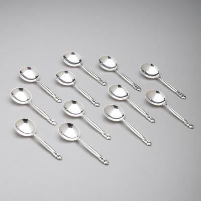 Johan Rohde George Jensen Sterling Silver Seven Piece Place Setting Flatware Service for 12