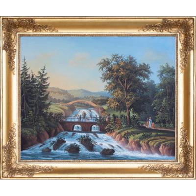 Johann Heinrich Martens FOUR VIEWS OF THE PALACE AND GARDENS AT BERGPARK WILHELMSH HE KASSEL GERMANY