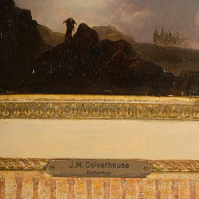 Johann Mongels Culverhouse Johann Mongels Culverhouse Dutch 1820 1891 Camel in Full Moon painting