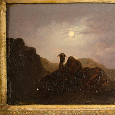 Johann Mongels Culverhouse Johann Mongels Culverhouse Dutch 1820 1891 Camel in Full Moon painting