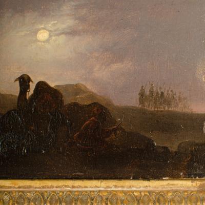 Johann Mongels Culverhouse Johann Mongels Culverhouse Dutch 1820 1891 Camel in Full Moon painting