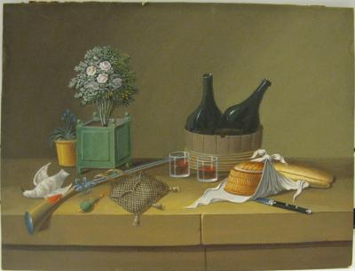 Johann Rudolf Feyerabend Pair Gouache Still Life Paintings