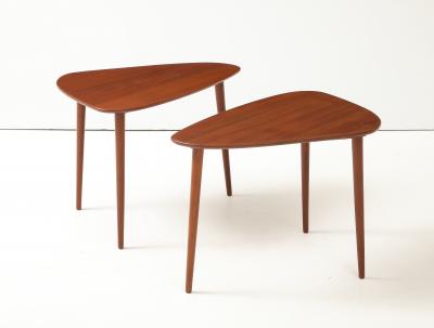 Johannes Aasbjerg Johannes Aasbjerg Triangle Teak Danish Side Tables