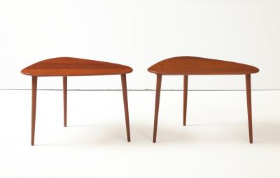 Johannes Aasbjerg Johannes Aasbjerg Triangle Teak Danish Side Tables