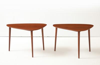 Johannes Aasbjerg Johannes Aasbjerg Triangle Teak Danish Side Tables