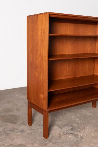 Johannes Aasbjerg Solid Finger Jointed Teak Display Cabinet with Glass Doors 60s