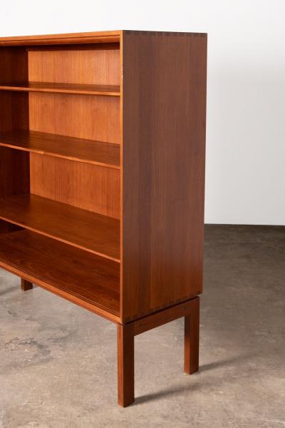 Johannes Aasbjerg Solid Finger Jointed Teak Display Cabinet with Glass Doors 60s