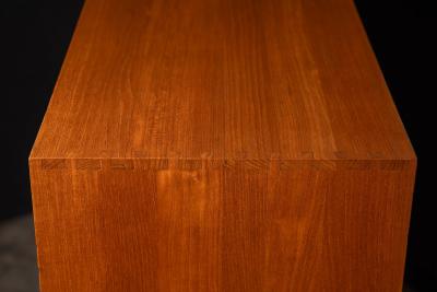 Johannes Aasbjerg Solid Finger Jointed Teak Display Cabinet with Glass Doors 60s