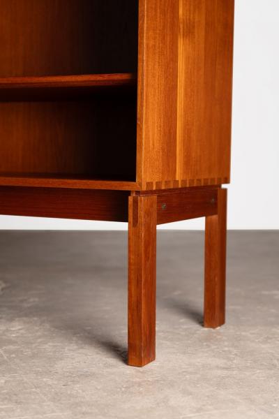 Johannes Aasbjerg Solid Finger Jointed Teak Display Cabinet with Glass Doors 60s