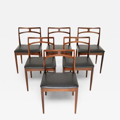 Johannes Andersen 1960 s Set of 6 Danish Vintage Dining Chairs by Johannes Andersen