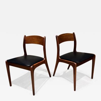 Johannes Andersen 1960s Richbilt Mfg Danish Modern Dining Chairs Style Johannes Andersen