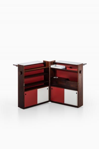 Johannes Andersen Folding Bar Cabinet Produced by Dyrlund