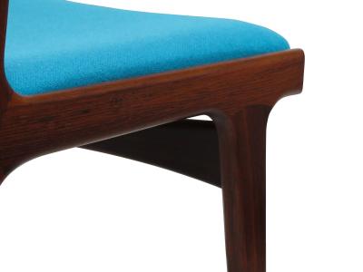 Johannes Andersen Four 4 Johannes Andersen for Uldum Moblefabrik Rosewood Dining Chairs