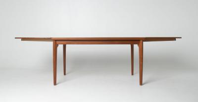 Johannes Andersen Johannes Andersen Danish Modern Teak Draw Leaf Dining Table
