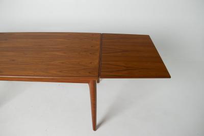 Johannes Andersen Johannes Andersen Danish Modern Teak Draw Leaf Dining Table
